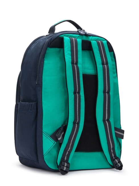 SEOUL Sac à dos avec poche pour ordinateur portable 15" bloc bleu vert - Sacs à dos pour l'École & les Loisirs
