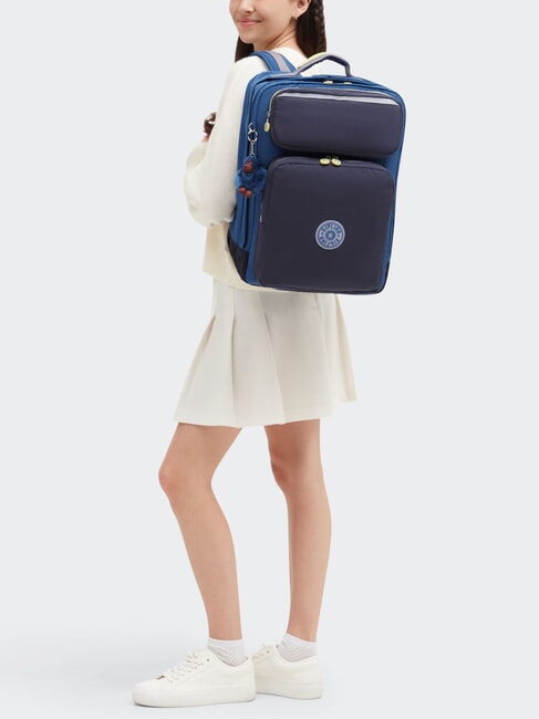 SCOTTY Grand sac à dos pour pc 15" bloc bleu fantaisie - Sacs à dos pour l'École & les Loisirs