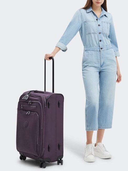 NEW YOURI SPIN M Chariot de taille moyenne prune ultime - Valises Semi-rigides