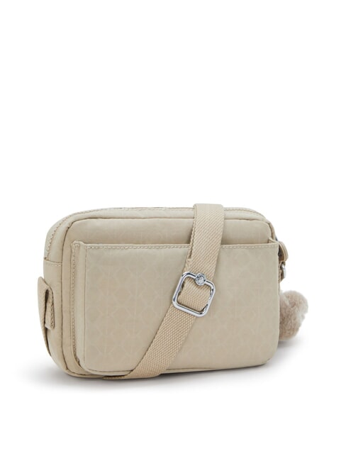 ABANU S sac d'épaule signature beige en relief - Sacs pour Femme