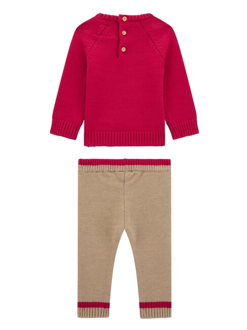 KIDS Ensemble sweat-shirt et pantalon cerise passion - Barboteuses et tenues pour bébé