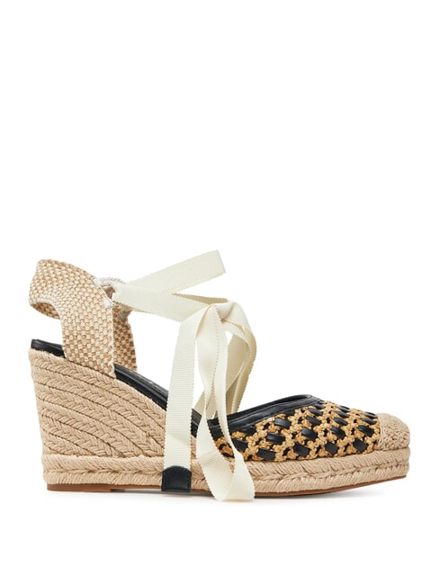 CYRENAM  Sandales espadrilles hautes NOIR - Chaussures Femme