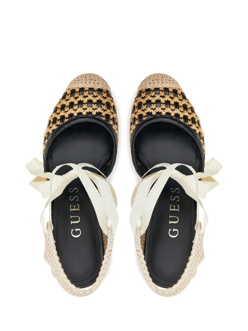 CYRENAM  Sandales espadrilles hautes NOIR - Chaussures Femme