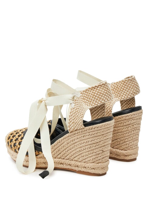 CYRENAM  Sandales espadrilles hautes NOIR - Chaussures Femme
