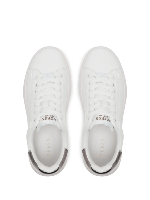 ELBINA Baskets vin blanc gun metal - Chaussures Femme