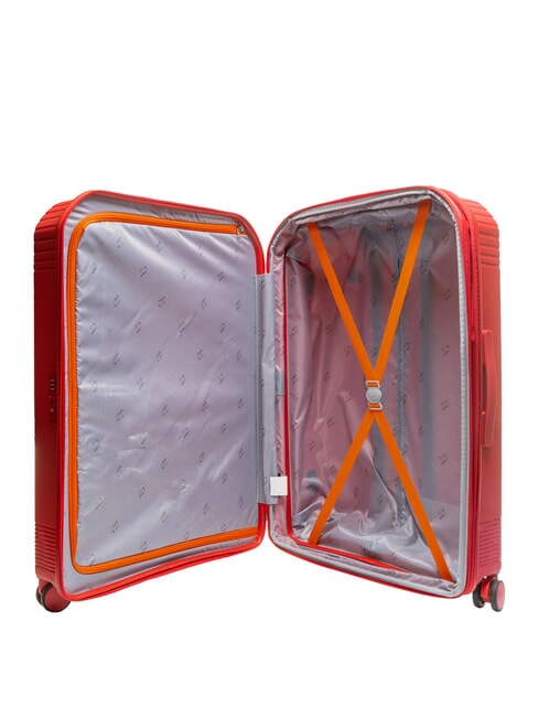 LIGHT POP 2 Lot de 3 trolleys : cabine, moyen et grand extensible jujube rouge - Ensemble Valises
