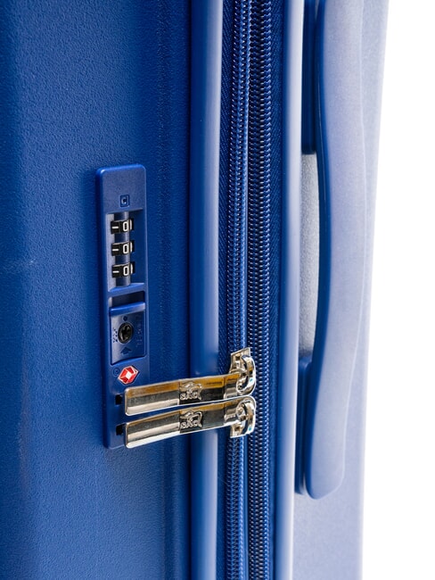 LIGHT POP 2 Lot de 3 trolleys : cabine, moyen et grand extensible bleu marine - Ensemble Valises