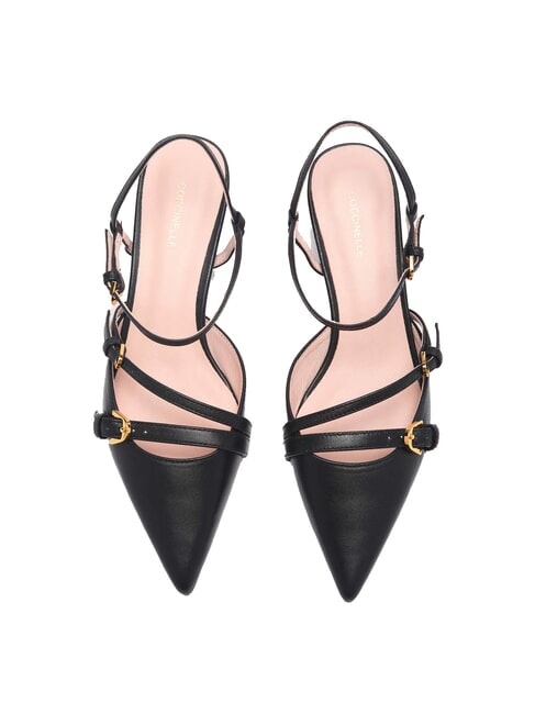 FERNANDA Chaussures à bride arrière en cuir Noir - Chaussures Femme