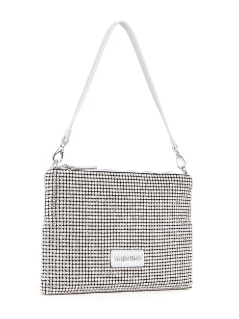 NABILAH Pochette avec strass et bandouli&egrave;re argent - Sacs pour Femme