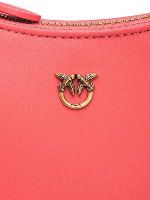 HALF MOON BABY Sac bandoulière en cuir corail. épicé-or antique - Sacs pour Femme