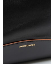 BORBONESE MEDAILLE  Sac à bandoulière en cuir Noir - Sacs pour Femme - 3