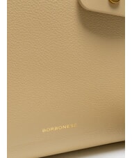 BORBONESE DEJEUNER  Sac à main, avec bandoulière, en cuir sable - Sacs pour Femme - 3