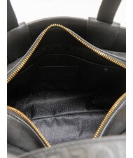 BORBONESE DEJEUNER Small Sac &agrave; main, avec bandouli&egrave;re, en cuir Noir - Sacs pour Femme - 5