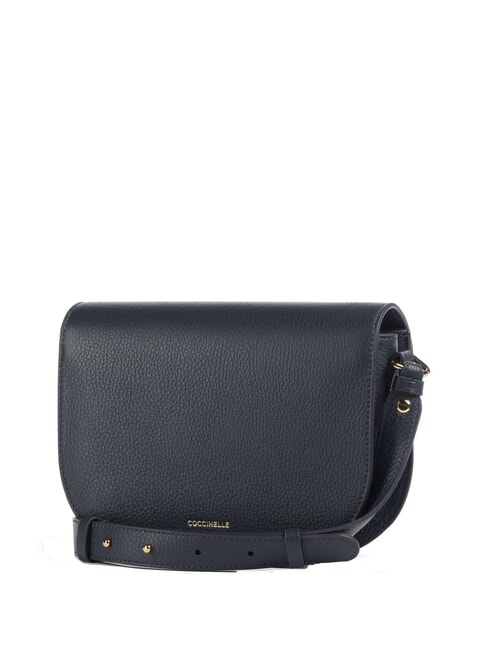 DEW Sac bandouli&egrave;re en cuir martel&eacute; bleu nuit - Sacs pour Femme