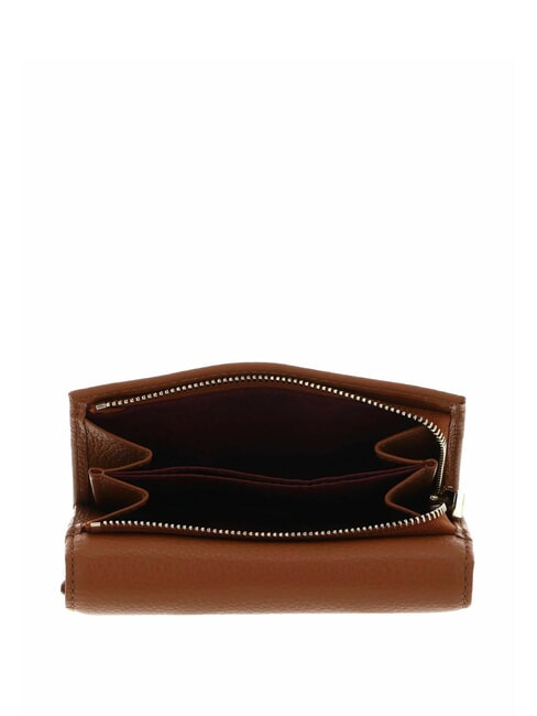 METALLIC SOFT Portefeuille &agrave; deux volets en cuir martel&eacute; CUIR - Portefeuilles Femme