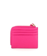COCCINELLE TASSEL Porte-cartes zipp&eacute; en cuir martel&eacute; nouveau fuchsia - Portefeuilles Femme - 2