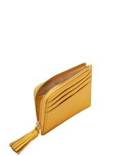 COCCINELLE TASSEL Porte-cartes zippé en cuir martelé ensoleillé - Portefeuilles Femme - 3