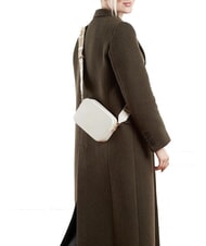 COCCINELLE TEBE Sac à bandoulière en cuir texturé blanc - Sacs pour Femme - 4