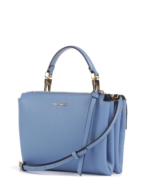 ARLETTIS Mini sac en cuir textur&eacute; bleu - Sacs pour Femme