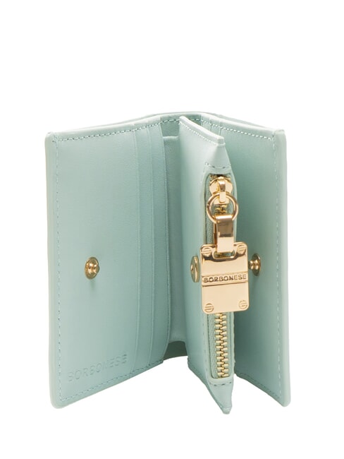 LETTERING Portefeuille compact en cuir marin - Portefeuilles Femme