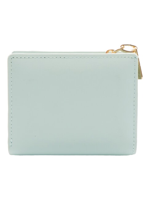 LETTERING Portefeuille compact en cuir marin - Portefeuilles Femme