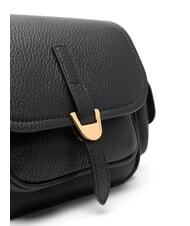 COCCINELLE CAMPUS  Mini sac bandoulière en cuir Noir - Sacs pour Femme - 3