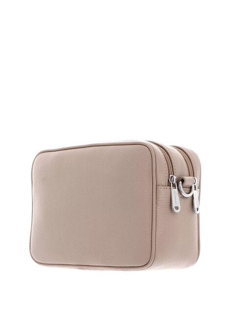 MELLOW Sac photo à bandoulière en cuir taupe chaud - Sacs pour Femme