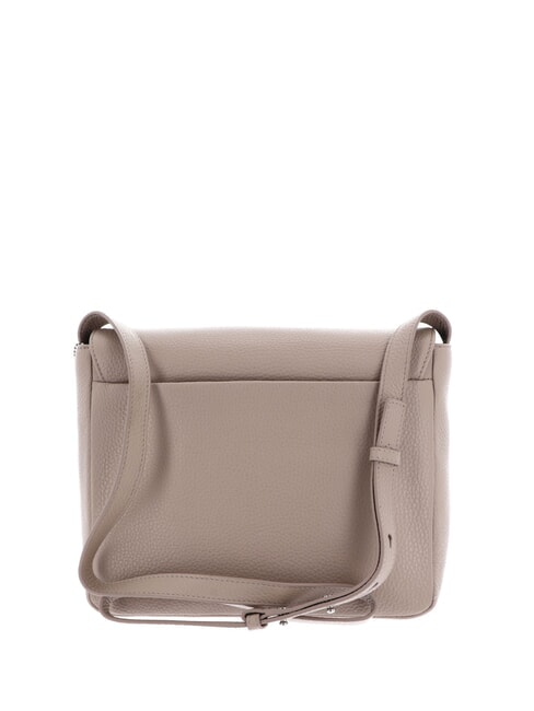 MELLOW LEATHER Sac bandoulière en cuir avec rabat taupe chaud - Sacs pour Femme