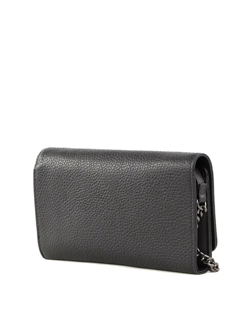 I-CON Pochette portefeuille en cuir Noir - Portefeuilles Femme