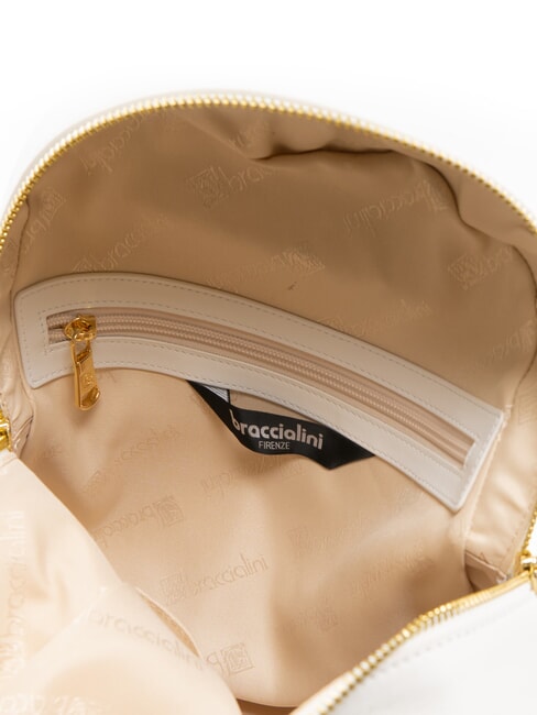 NORA Sac à dos en cuir avec chaînes blanc - Sacs pour Femme