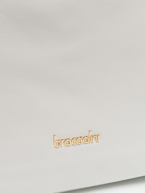 NORA Sac shopping en cuir avec boucles blanc - Sacs pour Femme