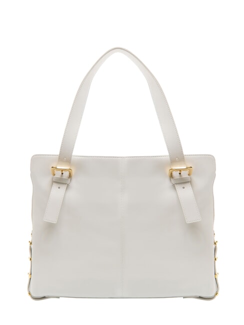 NORA Sac shopping en cuir avec boucles blanc - Sacs pour Femme