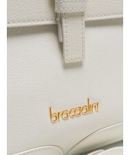 BRACCIALINI HELLEN Sac porte-documents en cuir avec boucle blanc - Sacs pour Femme - 4