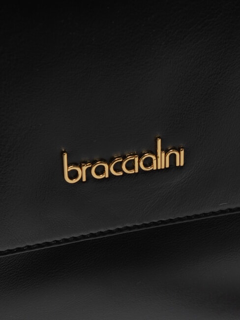 GRETA Sac porte-documents en cuir avec bandoulière noir - Sacs pour Femme