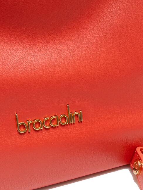 SOFIA Sac à main en cuir avec petites fleurs rouge - Sacs pour Femme