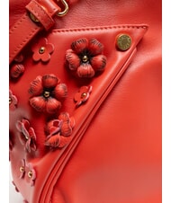 BRACCIALINI SOFIA Sac à main en cuir avec petites fleurs rouge - Sacs pour Femme - 4