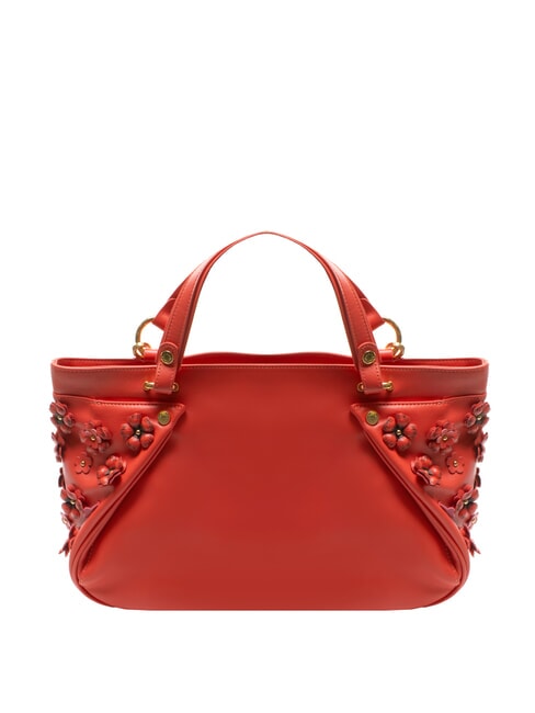 SOFIA Sac à main en cuir avec petites fleurs rouge - Sacs pour Femme