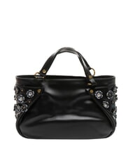 BRACCIALINI SOFIA Sac à main en cuir avec petites fleurs noir - Sacs pour Femme - 3