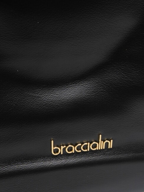 SOFIA Sac à main en cuir avec petites fleurs noir - Sacs pour Femme