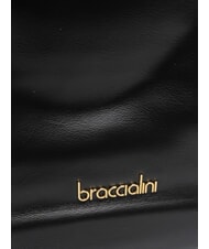 BRACCIALINI SOFIA Sac à main en cuir avec petites fleurs noir - Sacs pour Femme - 5