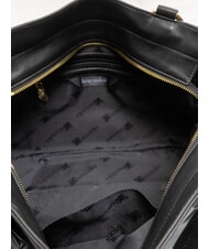 BRACCIALINI SOFIA Sac à main en cuir avec petites fleurs noir - Sacs pour Femme - 6