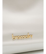 BRACCIALINI SOFIA Sac à main en cuir avec petites fleurs blanc - Sacs pour Femme - 3