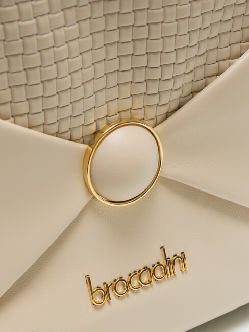 NAOMI Sac à dos rond en cuir beige - Sacs pour Femme