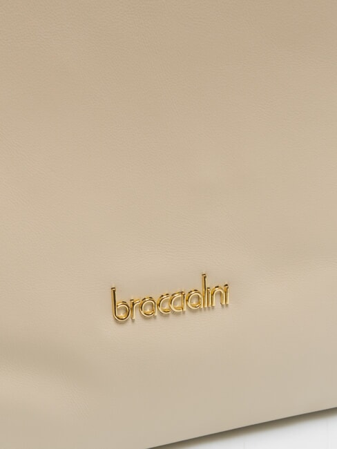 NAOMI Sac à bandoulière en cuir beige - Sacs pour Femme