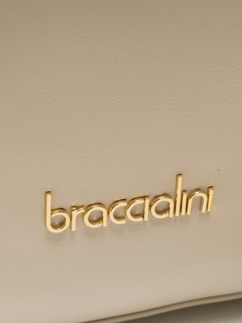 NORA Sac cartable en cuir avec boucles beige - Sacs pour Femme