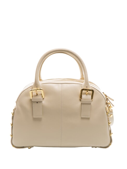 NORA Sac cartable en cuir avec boucles beige - Sacs pour Femme