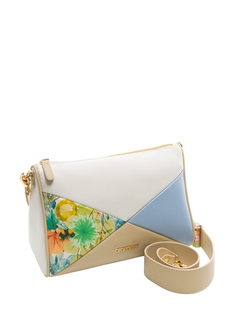 NICOLE Sac bandouli&egrave;re en cuir patchwork multi - Sacs pour Femme