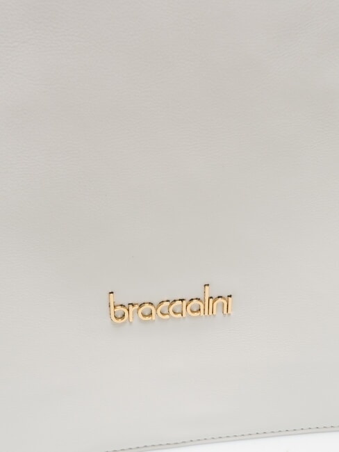 GRETA Sac shopping en cuir avec boucles blanc - Sacs pour Femme