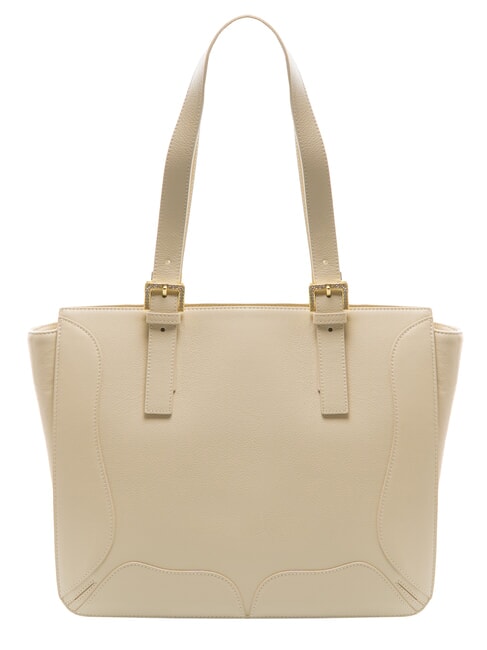 HELLEN Sac shopping en cuir beige - Sacs pour Femme