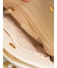 BRACCIALINI GISELLE Sac à bandoulière avec logo et clous beige - Sacs pour Femme - 5